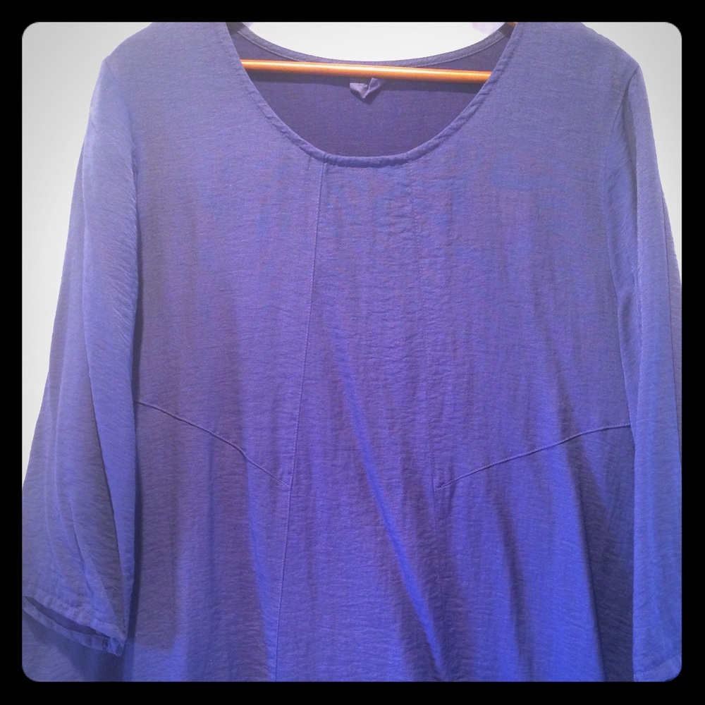 Purple flowy tunic top